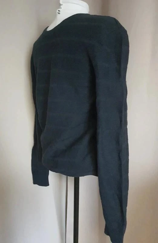 Slim navy blue long-sleeve sweater for men XL – photo 3